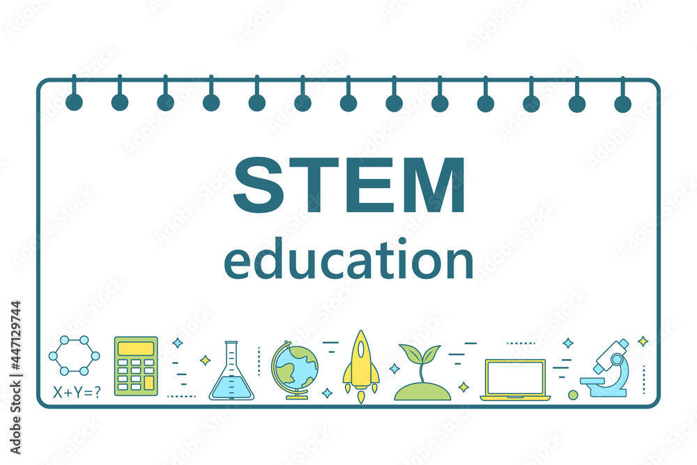 Naklejka premium STEM education_05