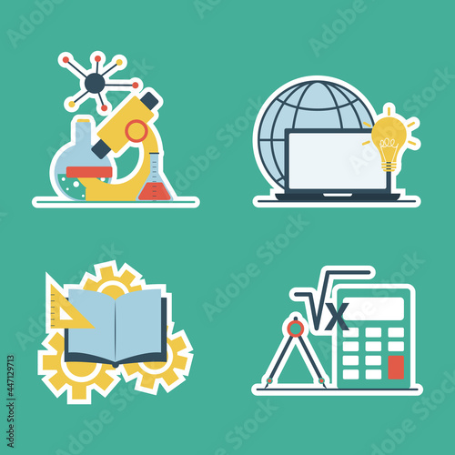 STEM education stickers