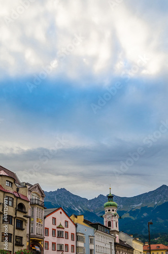 Colorful architecture in Innsbruck, Austria