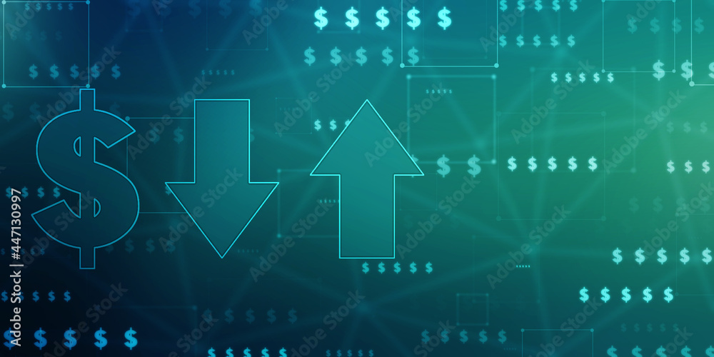 Fototapeta premium 2d rendering usd Dollar symbol 