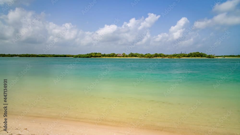Rio Lagartos, Yucatan, Mexico Beautiful Beach Turquoise Water Timelapse Video Rio Lagartos, Yucatan, Mexico Beautiful Beach Turquoise Water Timelapse Video