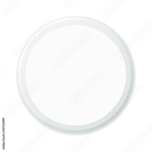White empty circle isolated on a white background