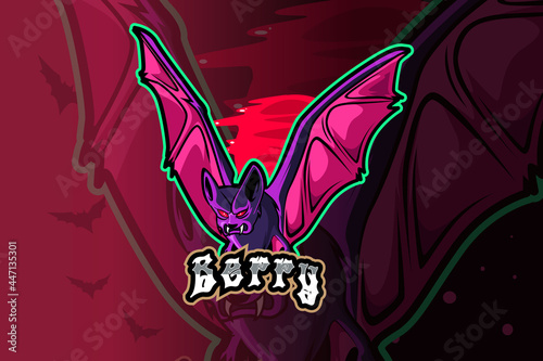 bat gaming e-sports team mascot logo
