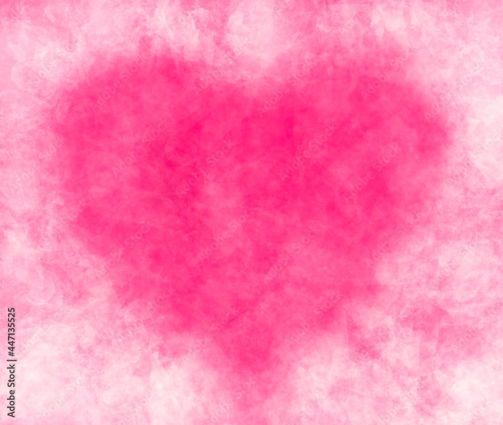 Pink heart abstract Watercolor background 