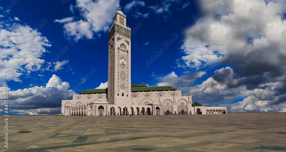 Hassan II Moschee in Casablanca Marokko, Panorama