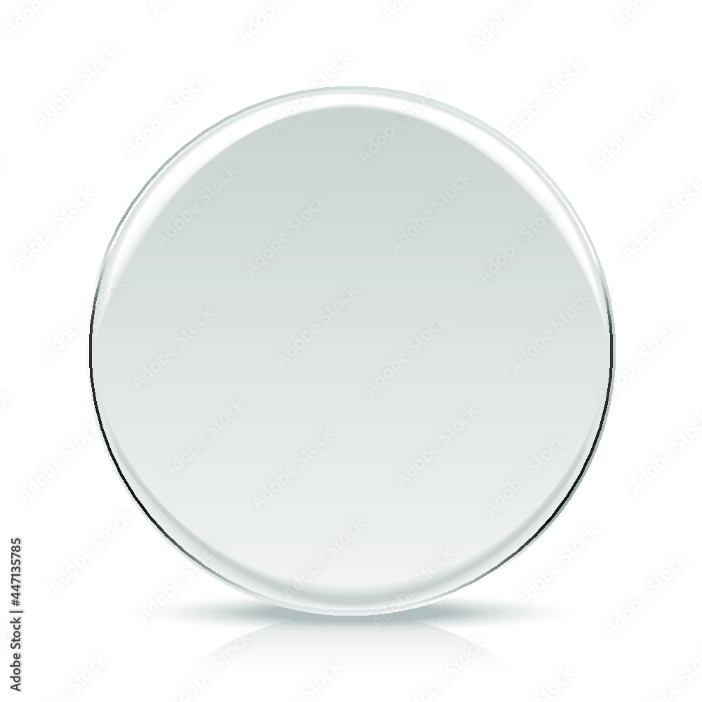 Empty silver coin or medal isolated on a white background Empty silver coin or medal isolated on a white background