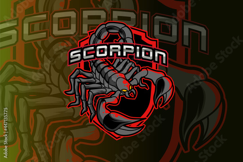 scorpion logo for sport club or team. animal mascot logotype. template. vector illustration