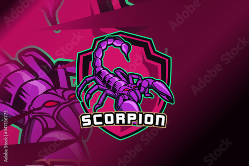 scorpion e-sports team logo template