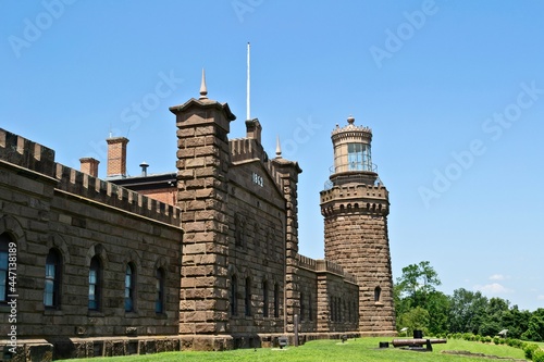 The Navesink Twin Lights is a non-operational lighthouse and museum located in Highlands, Monmouth County, New Jersey, United States, overlooking Sandy Hook Bay.