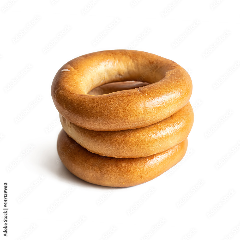 Traditional Russian bagels, isolated on a white background Traditional Russian bagels, isolated on a white background