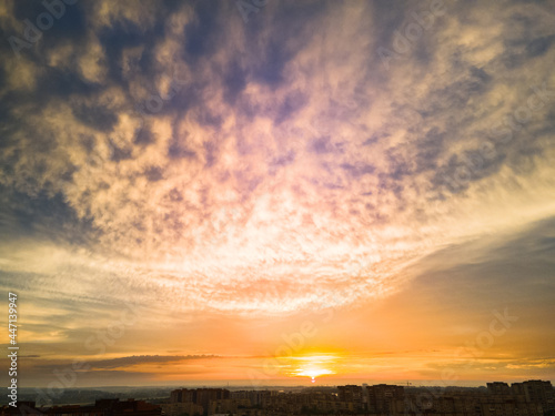 orange sky after storm