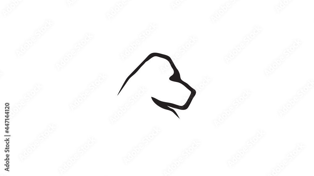 Obraz premium creative black gorilla head logo vector design