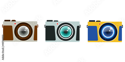 Photo camera in flat style