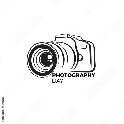 Line art design of Camera