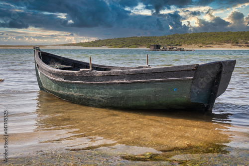 old boat on water