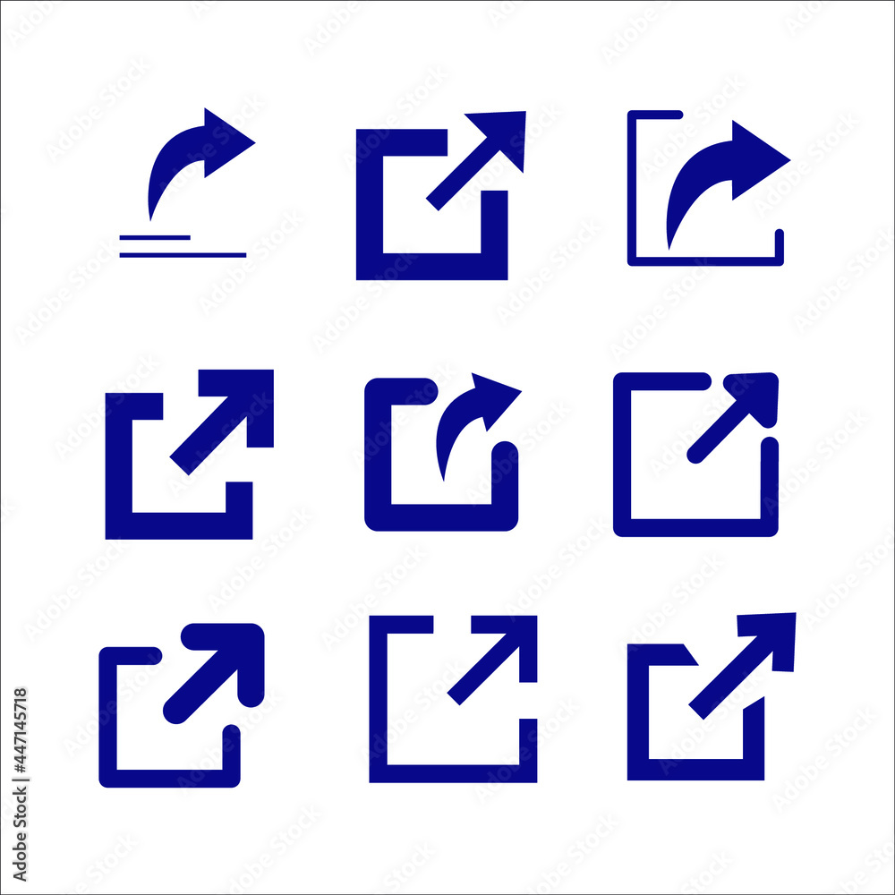 External link icon set. External link pack symbol vector elements for infographic web External link icon set. External link pack symbol vector elements for infographic web