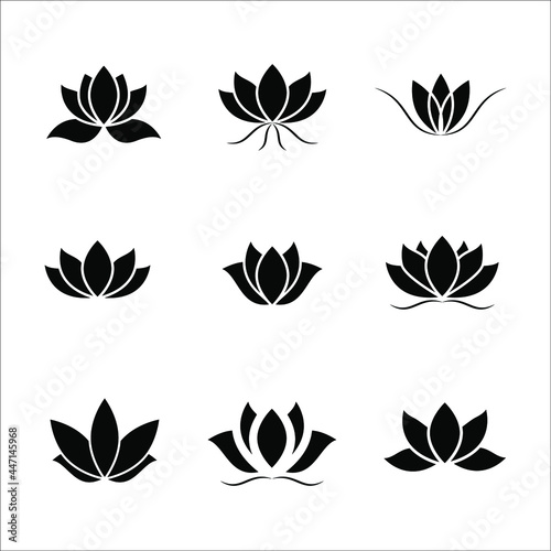 lotus icon set. lotus pack symbol vector elements for infographic web