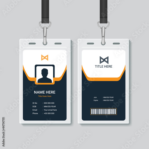 Simple id card design for multipurpose usage 