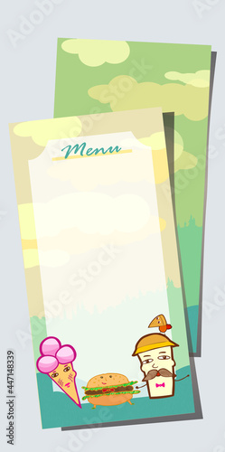 picnic menu design for kids photo