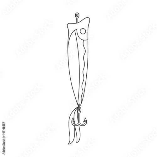Tackle bait vector icon.Outline vector icon isolated on white background tackle bait.