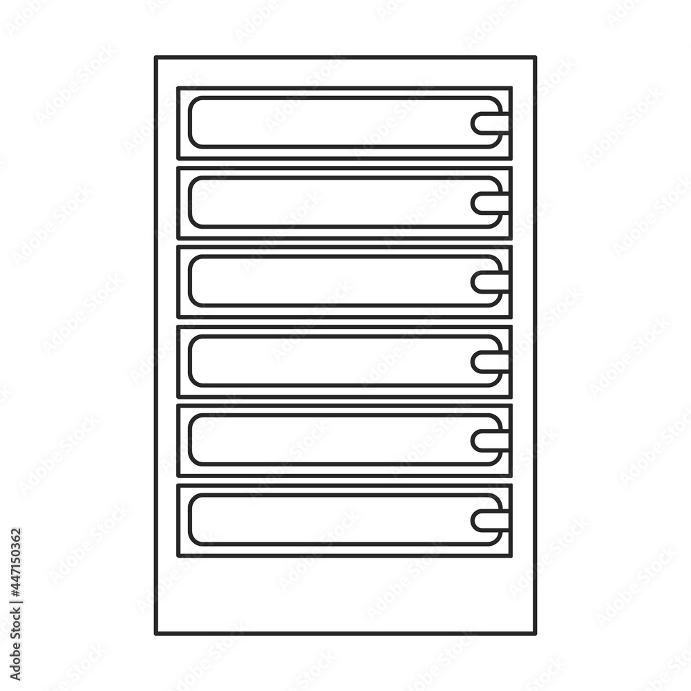 Mailbox vector icon.Outline vector icon isolated on white background mailbox.