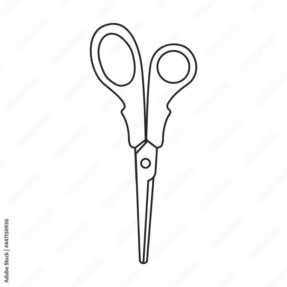 Scissors vector icon.Outline vector icon isolated on white background scissors. Scissors vector icon.Outline vector icon isolated on white background scissors.