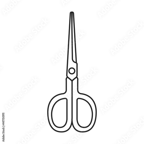 Secateurs vector icon.Outline vector icon isolated on white background secateurs .