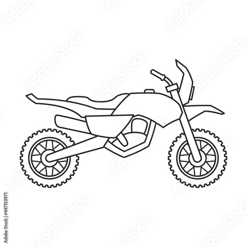 Motorcycle vector icon.Outline vector icon isolated on white background motorcycle.