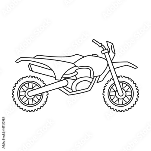 Motorcycle vector icon.Outline vector icon isolated on white background motorcycle.
