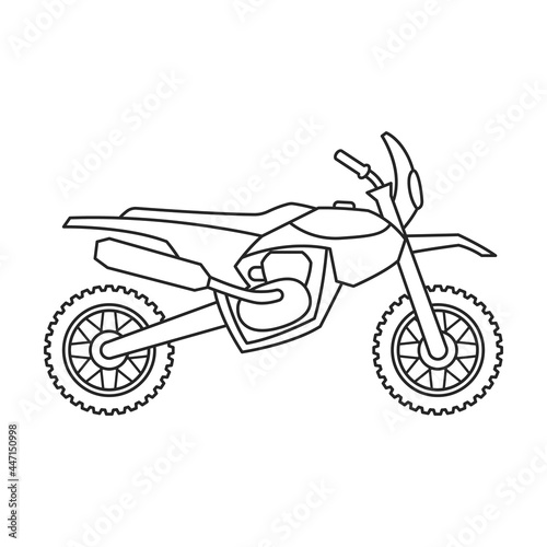 Motorcycle vector icon.Outline vector icon isolated on white background motorcycle.