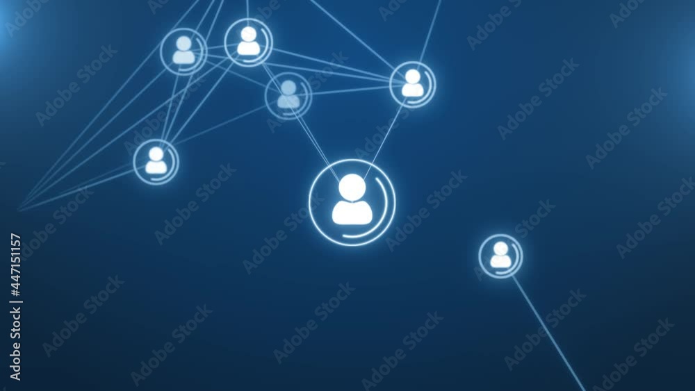 Global Network connection Connecting people Loop animation. Internet and social media Technology. Abstract Network Devices on Internet a network connection. business technology science background