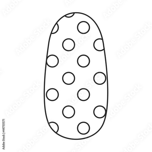 Nail of manicure vector icon.Outline vector icon isolated on white background nail of manicure.