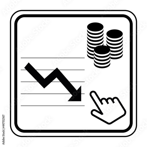 Log baisse des taux. Taux bancaire. Banque. photo