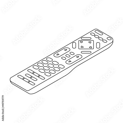 Remote control vector icon. Outline vector icon isolated on white background remote control.