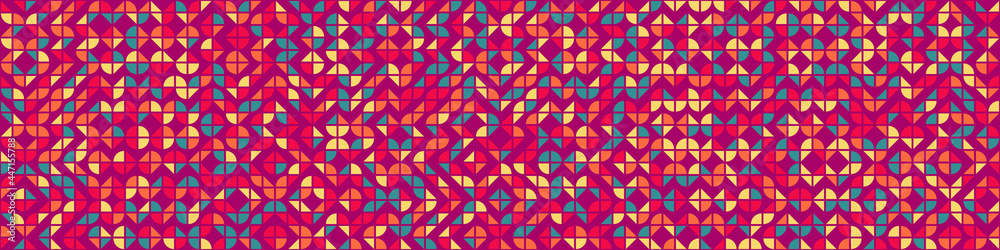 Fototapeta premium Abstract Geometric Pattern generative computational art illustration