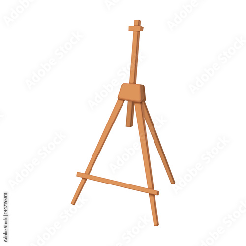 Easel vector cartoon icon. Vector illustration easel on white background. Isolated cartoon illustration icon of canvas on stand .