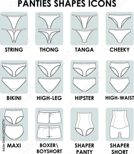 Panties lingerie underwear shapes icons brief maxi boxer shaper boyshort hipster thong high-leg high-waist bikini tanga string cheeky