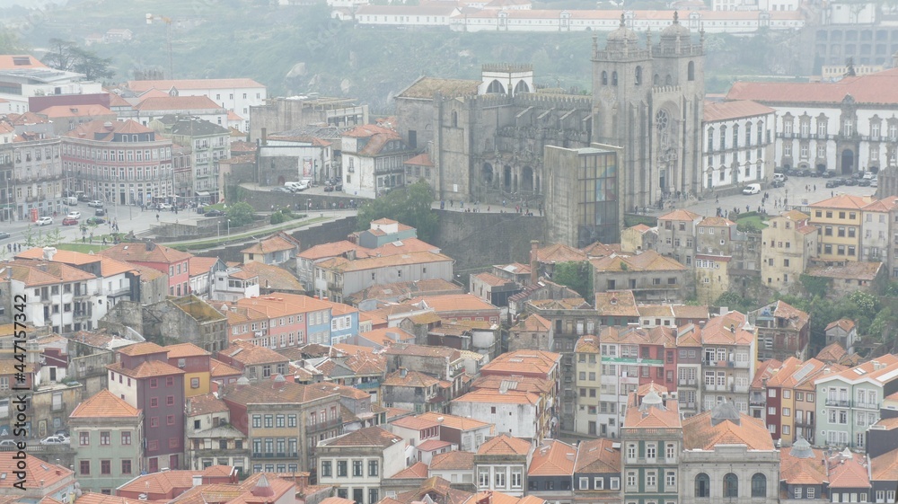 Porto old town panorama roofs