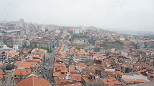 Porto old town panorama roofs