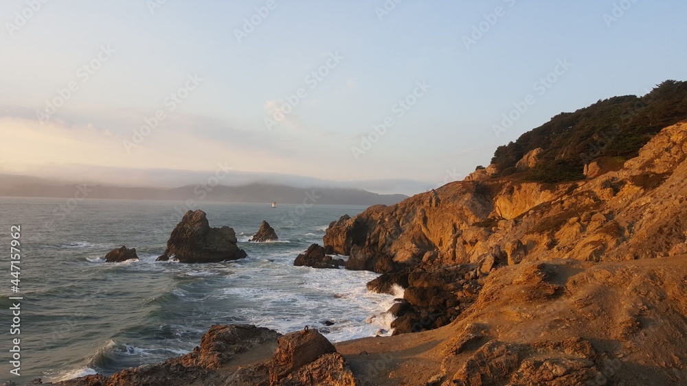 Sunset views from Sutro Baths, San Francisco Sunset views from Sutro Baths, San Francisco