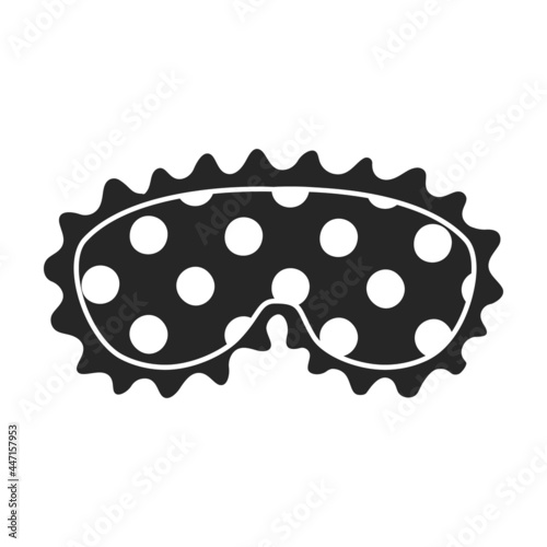 Sleep mask vector icon.Black vector icon isolated on white background sleep mask.