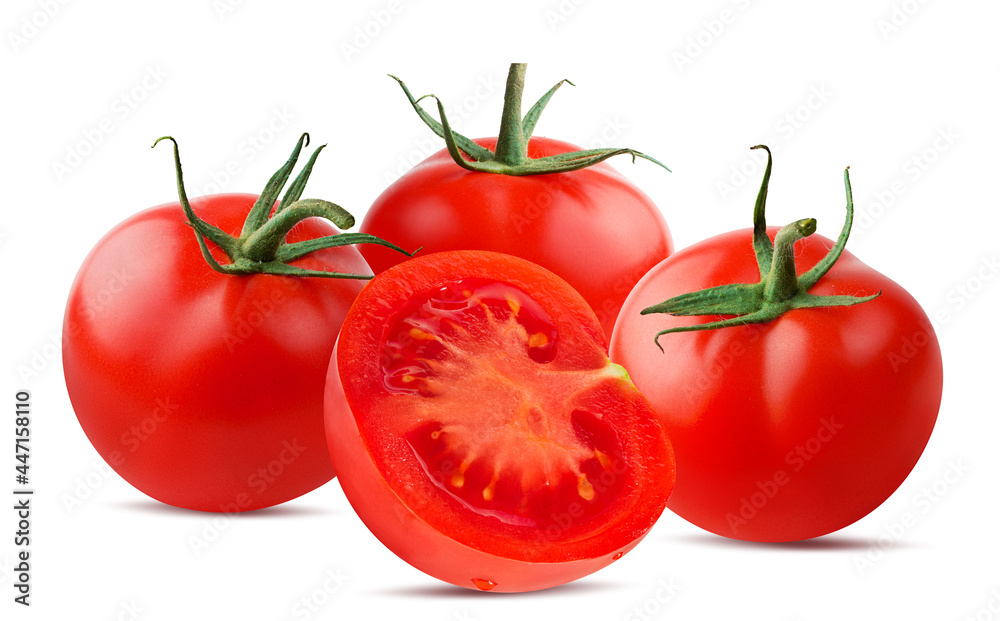 Tomatoes isolated on white background with clipping path Tomatoes isolated on white background with clipping path