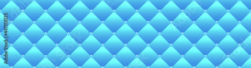 Blue luxury background with blue beads. Seamless vector illustration. 