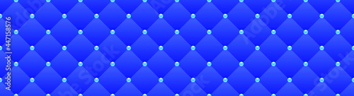 Blue luxury background with blue beads. Seamless vector illustration. 