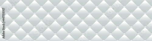 White luxury background with pearls and rhombuses. Seamless vector illustration. 