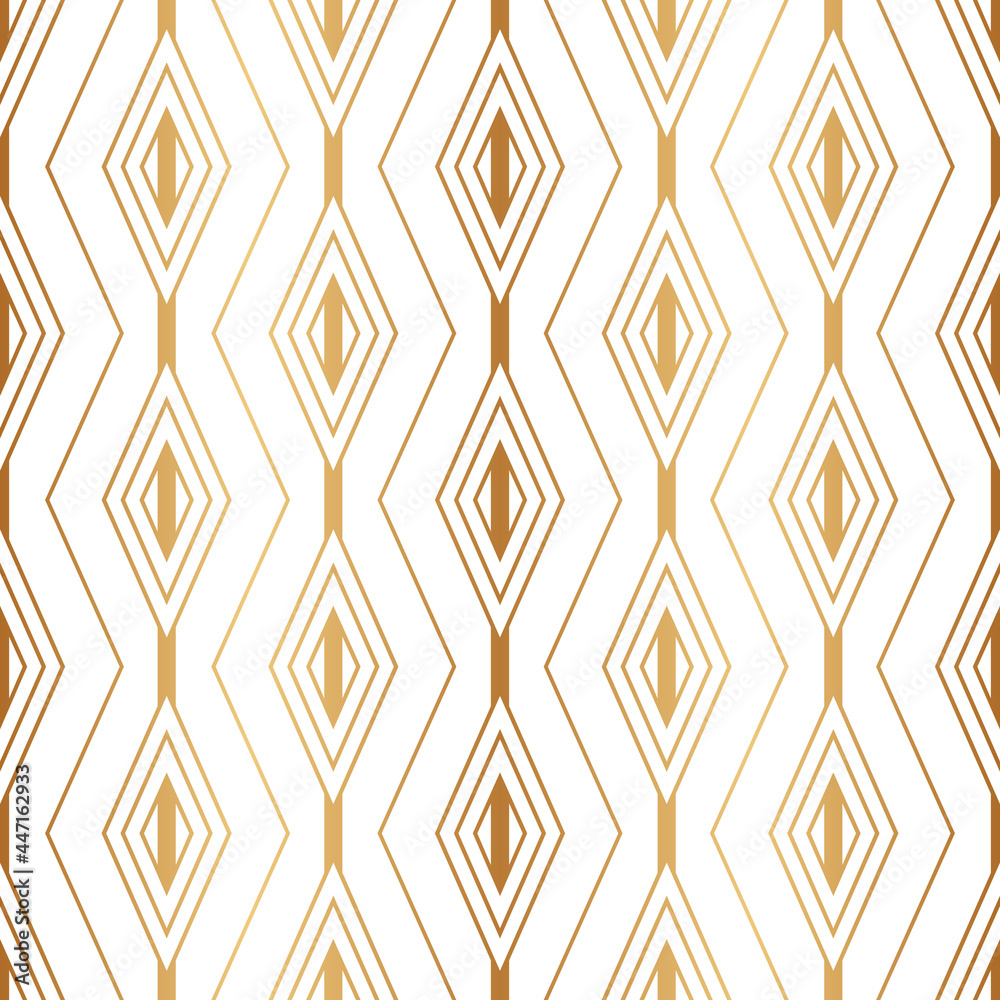 Elegant Art Deco design with thin gold lines