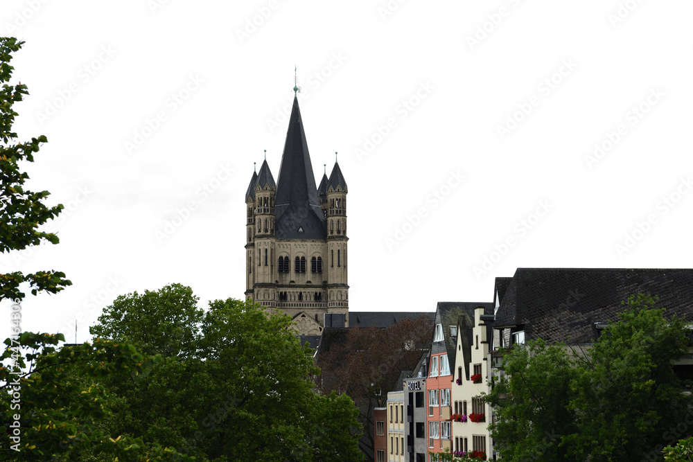 Obraz premium kirche Groß St. Martin in köln, nrw, deutschland