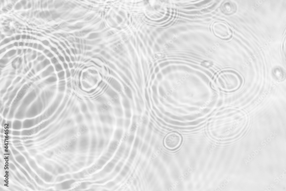 Water texture with circles on the water overlay effect for photo or mockup. Organic drop shadow caustic effect with wave refraction of light on a white or gray wall background. Water texture with circles on the water overlay effect for photo or mockup. Organic drop shadow caustic effect with wave refraction of light on a white or gray wall background.