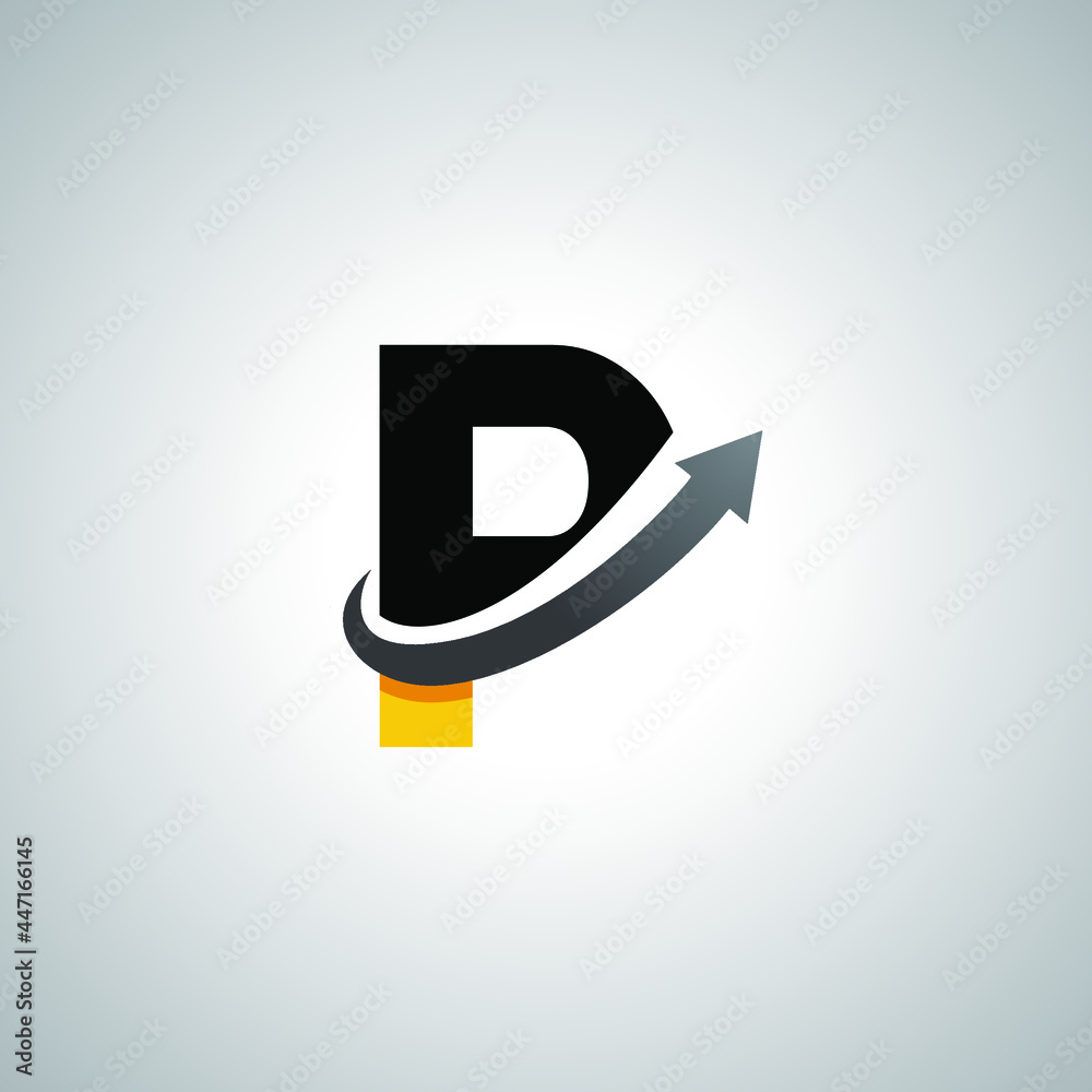 Arrow letter P logo design, creative letter mark suitable for company brand identity, business chart/graph logo template swoosh logo, black and yellow concept. Arrow letter P logo design, creative letter mark suitable for company brand identity, business chart/graph logo template swoosh logo, black and yellow concept.