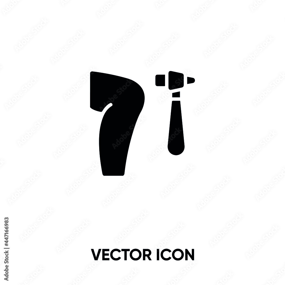 Knee hummer reaction vector icon. Modern, simple flat vector illustration for website or mobile app.Medical hummer symbol, logo illustration. Pixel perfect vector graphics	